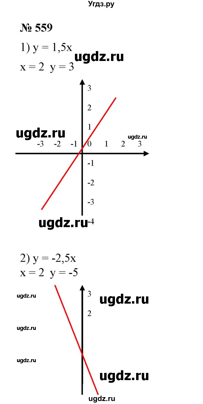 ГДЗ (Решебник №1) по алгебре 7 класс Колягин Ю.М. / упражнение номер / 559