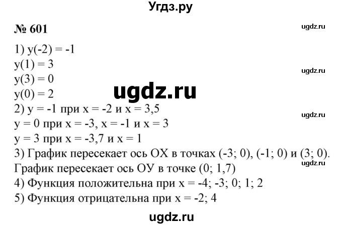 ГДЗ (Решебник №1) по алгебре 7 класс Колягин Ю.М. / упражнение номер / 601