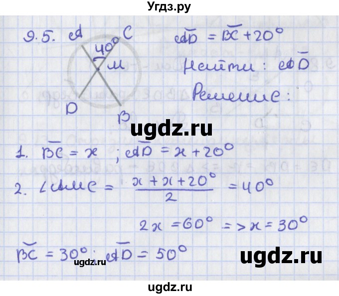 ГДЗ (Решебник) по геометрии 8 класс Мерзляк А.Г. / параграф 9-номер / 9.5