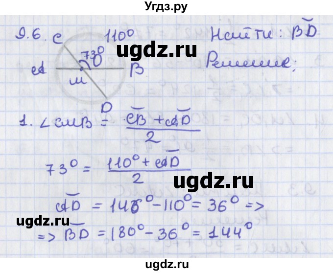 ГДЗ (Решебник) по геометрии 8 класс Мерзляк А.Г. / параграф 9-номер / 9.6