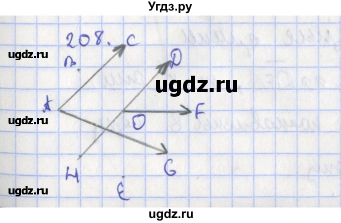 ГДЗ (Решебник) по геометрии 8 класс (рабочая тетрадь) Мищенко Т.М. / задача номер / 208