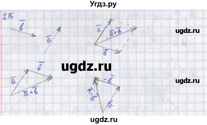 ГДЗ (Решебник) по геометрии 8 класс (рабочая тетрадь) Мищенко Т.М. / задача номер / 215