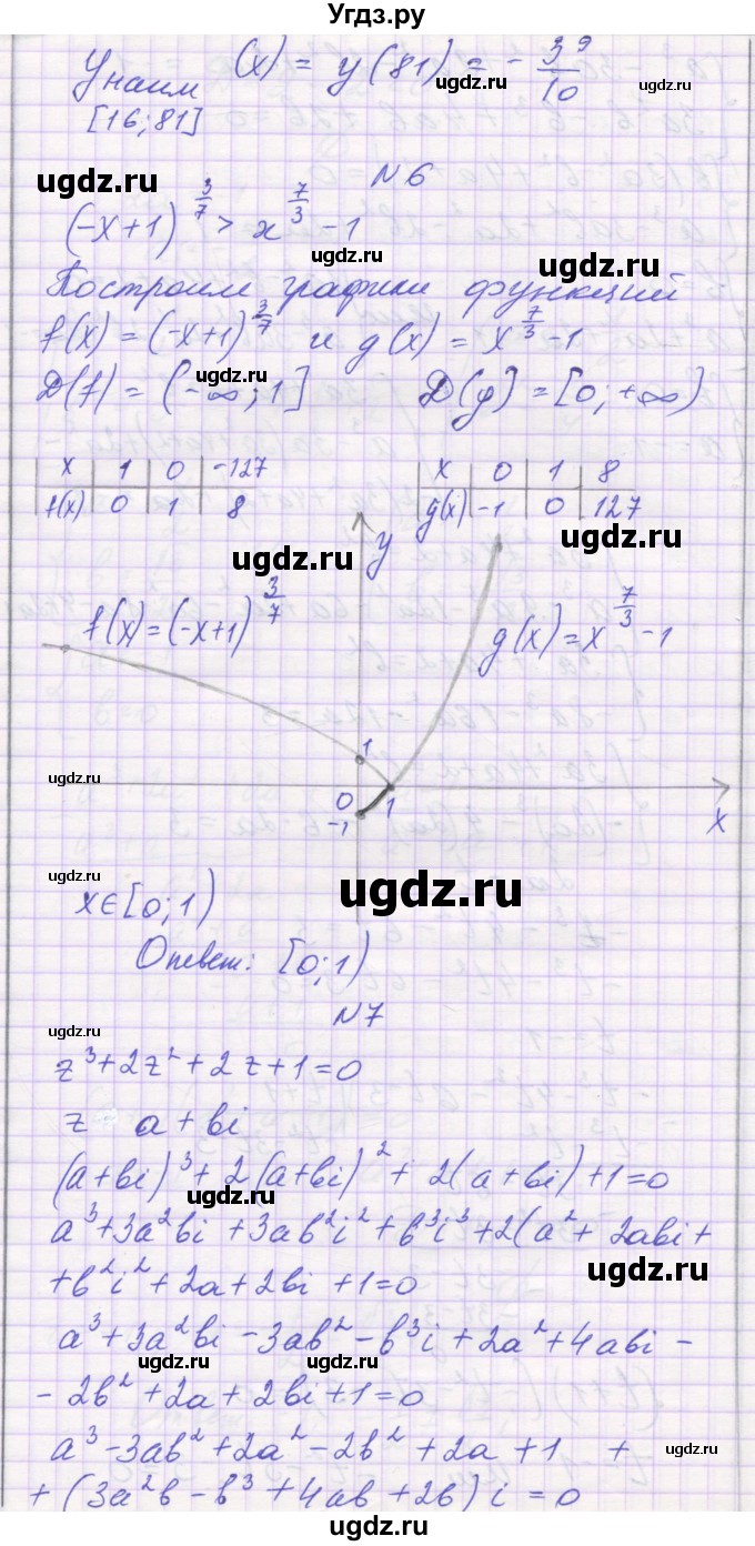 ГДЗ (Решебник) по алгебре 11 класс (контрольные работы) Глизбург В.И. / контрольная работа 3. вариант номер / 6(продолжение 5)