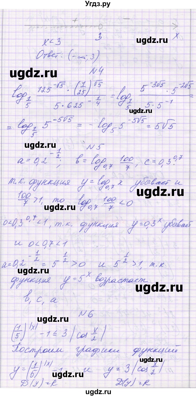 ГДЗ (Решебник) по алгебре 11 класс (контрольные работы) Глизбург В.И. / контрольная работа 4. вариант номер / 6(продолжение 4)