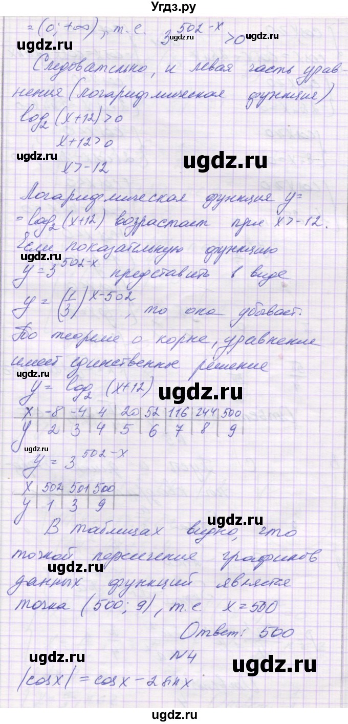 ГДЗ (Решебник) по алгебре 11 класс (контрольные работы) Глизбург В.И. / контрольная работа 7. вариант номер / 2(продолжение 4)