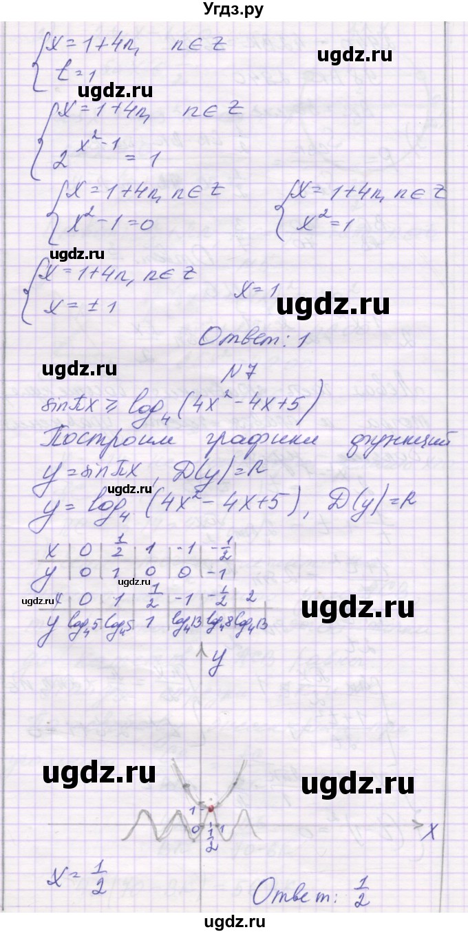 ГДЗ (Решебник) по алгебре 11 класс (контрольные работы) Глизбург В.И. / контрольная работа 7. вариант номер / 3(продолжение 9)