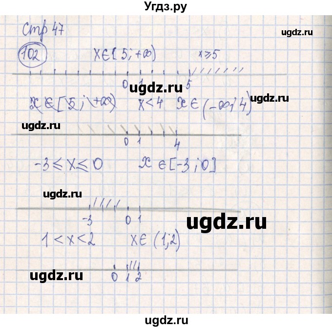 ГДЗ (Решебник №2) по алгебре 7 класс (рабочая тетрадь) Минаева С.С. / упражнение номер / 102