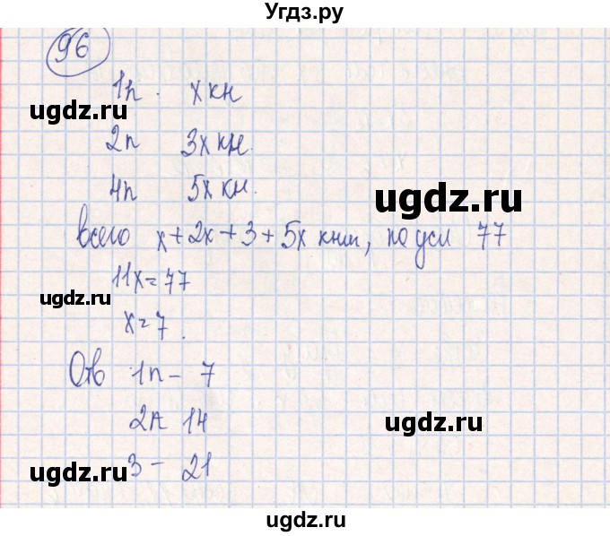 ГДЗ (Решебник №2) по алгебре 7 класс (рабочая тетрадь) Минаева С.С. / упражнение номер / 96