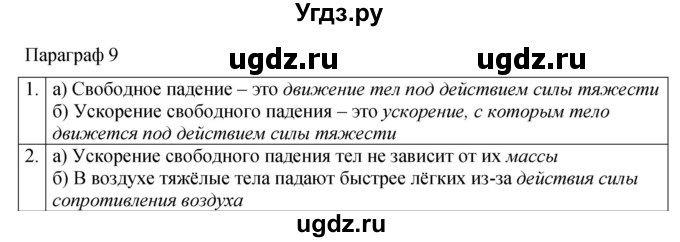 ГДЗ (Решебник 2021) по физике 9 класс (рабочая тетрадь) Перышкин А.В. / страница / 29(продолжение 2)