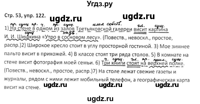 ГДЗ (Решебник 2017) по русскому языку 5 класс (рабочая тетрадь Скорая помощь) Янченко В.Д. / упражнение / 122
