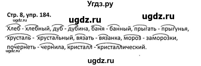 ГДЗ (Решебник 2017) по русскому языку 5 класс (рабочая тетрадь Скорая помощь) Янченко В.Д. / упражнение / 184