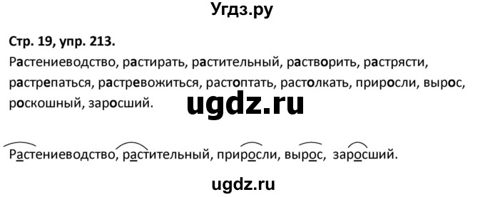 ГДЗ (Решебник 2017) по русскому языку 5 класс (рабочая тетрадь Скорая помощь) Янченко В.Д. / упражнение / 213