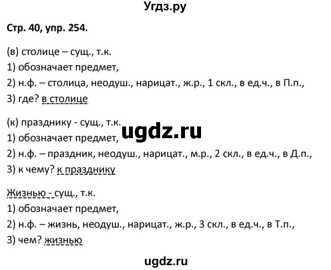 ГДЗ (Решебник 2017) по русскому языку 5 класс (рабочая тетрадь Скорая помощь) Янченко В.Д. / упражнение / 254