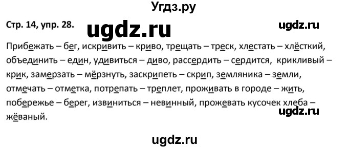 ГДЗ (Решебник 2017) по русскому языку 5 класс (рабочая тетрадь Скорая помощь) Янченко В.Д. / упражнение / 28
