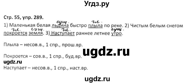 ГДЗ (Решебник 2017) по русскому языку 5 класс (рабочая тетрадь Скорая помощь) Янченко В.Д. / упражнение / 289