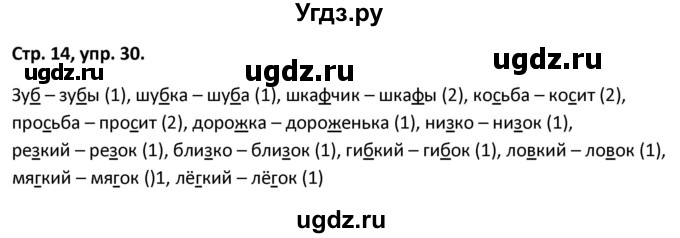 ГДЗ (Решебник 2017) по русскому языку 5 класс (рабочая тетрадь Скорая помощь) Янченко В.Д. / упражнение / 30