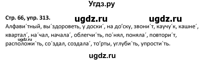 ГДЗ (Решебник 2017) по русскому языку 5 класс (рабочая тетрадь Скорая помощь) Янченко В.Д. / упражнение / 313