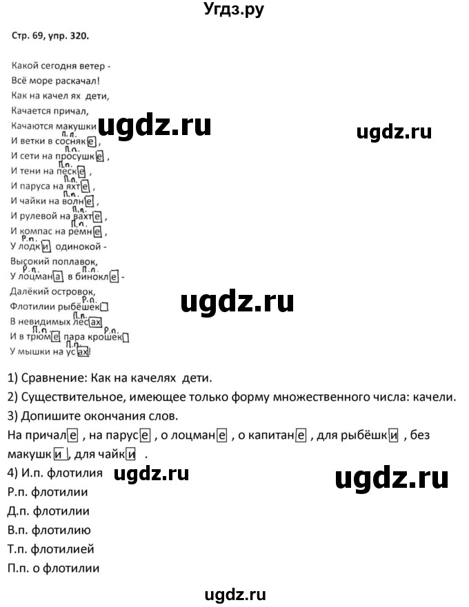 ГДЗ (Решебник 2017) по русскому языку 5 класс (рабочая тетрадь Скорая помощь) Янченко В.Д. / упражнение / 320