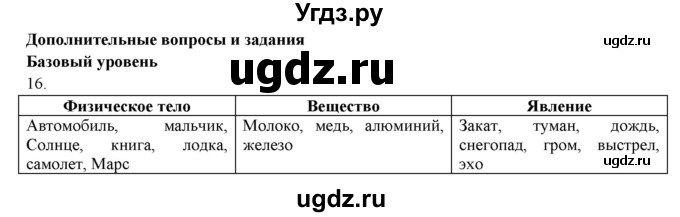 ГДЗ (Решебник) по физике 7 класс Генденштейн Л.Э. / задания / параграф 1 номер / 16