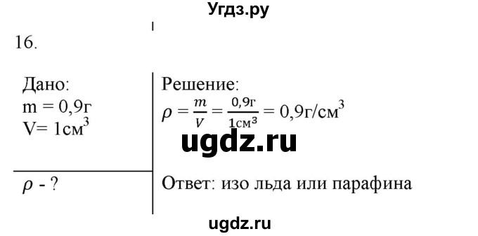 ГДЗ (Решебник) по физике 7 класс Генденштейн Л.Э. / задания / параграф 12 номер / 16