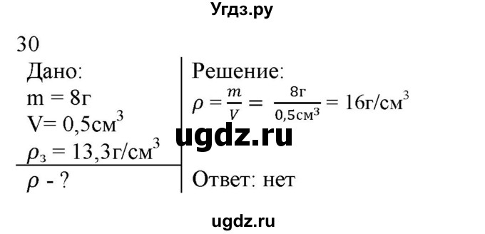 ГДЗ (Решебник) по физике 7 класс Генденштейн Л.Э. / задания / параграф 12 номер / 30