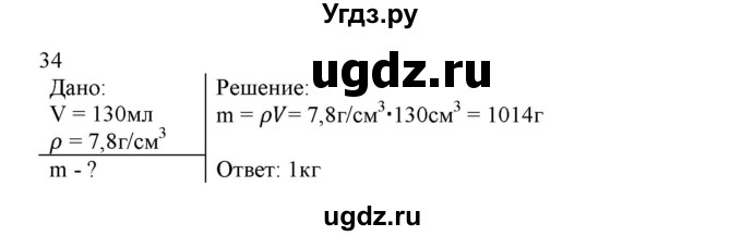 ГДЗ (Решебник) по физике 7 класс Генденштейн Л.Э. / задания / параграф 12 номер / 34