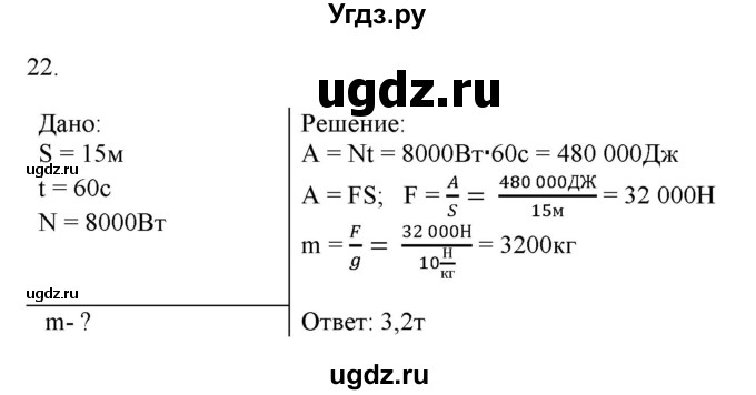 ГДЗ (Решебник) по физике 7 класс Генденштейн Л.Э. / задания / параграф 24 номер / 22