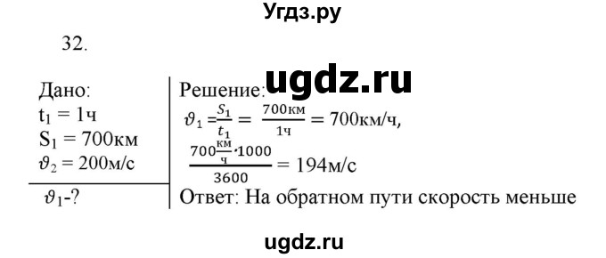 ГДЗ (Решебник) по физике 7 класс Генденштейн Л.Э. / задания / параграф 8 номер / 32