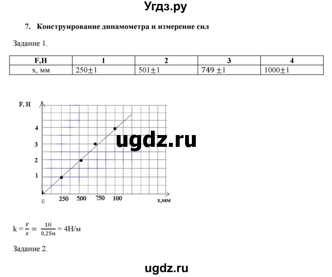 ГДЗ (Решебник) по физике 7 класс Генденштейн Л.Э. / лабораторная работа номер / 7