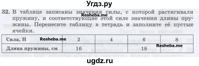 ГДЗ (Учебник) по физике 7 класс Генденштейн Л.Э. / задания / параграф 14 номер / 32