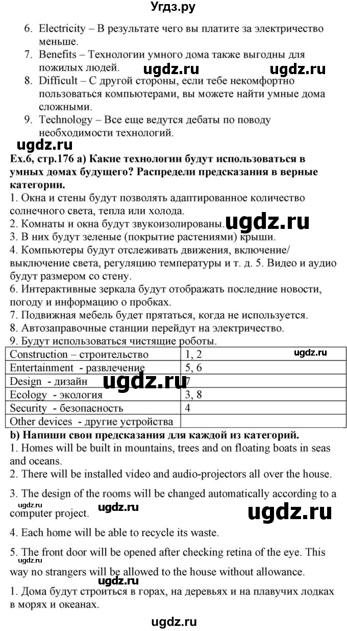 ГДЗ (Решебник) по английскому языку 10 класс (для гимназий) Демченко Н.В. / страница номер / 176(продолжение 7)