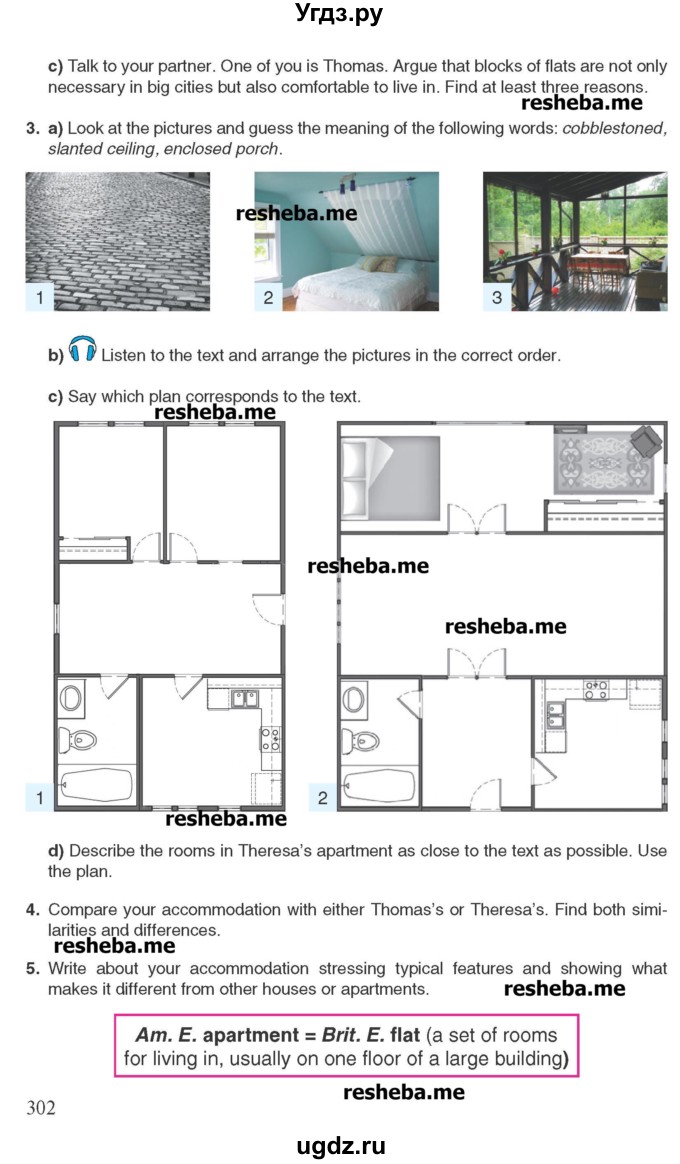 ГДЗ (Учебник) по английскому языку 10 класс (для гимназий) Демченко Н.В. / страница номер / 302