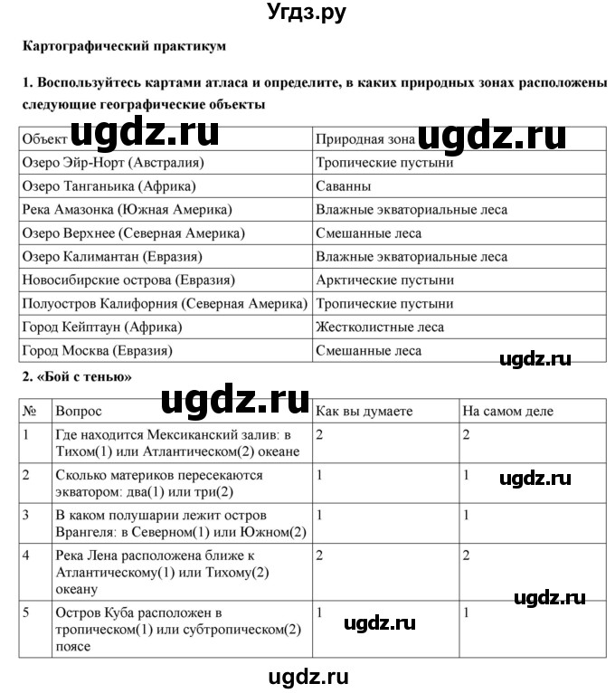 ГДЗ (Решебник) по географии 7 класс (рабочая тетрадь) Домогацких Е.М. / параграф номер / 15(продолжение 4)