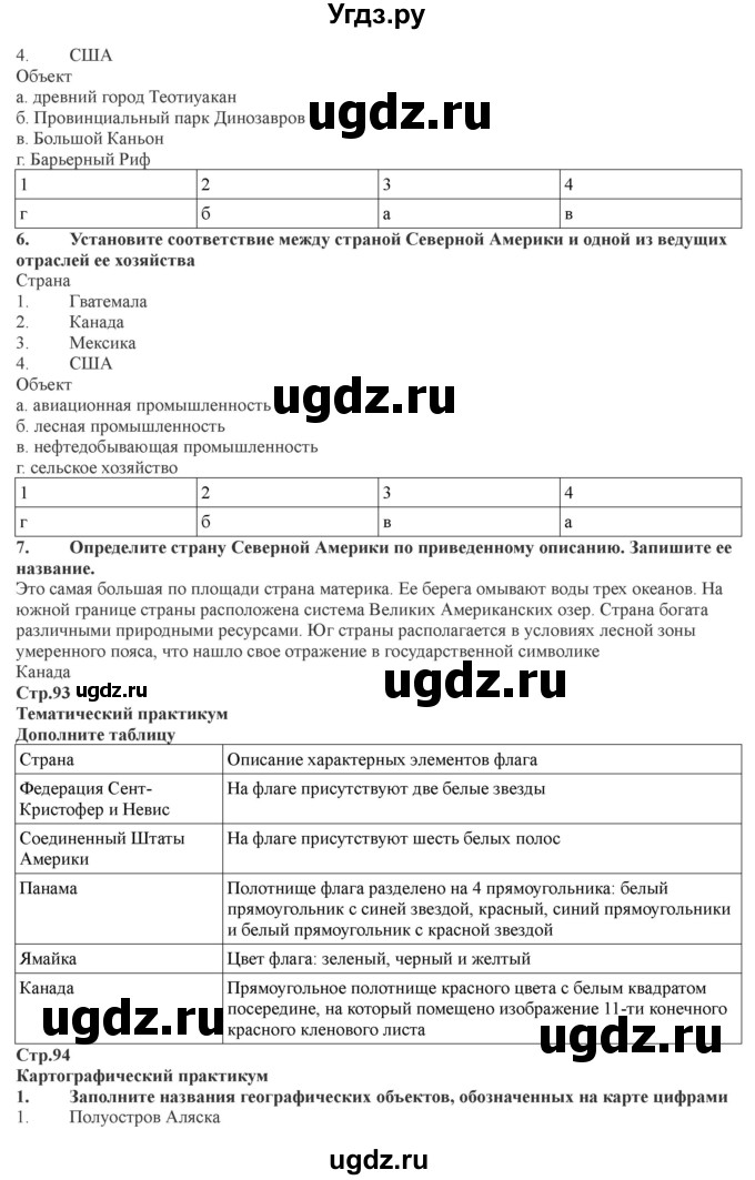 ГДЗ (Решебник) по географии 7 класс (рабочая тетрадь) Домогацких Е.М. / параграф номер / 48(продолжение 2)