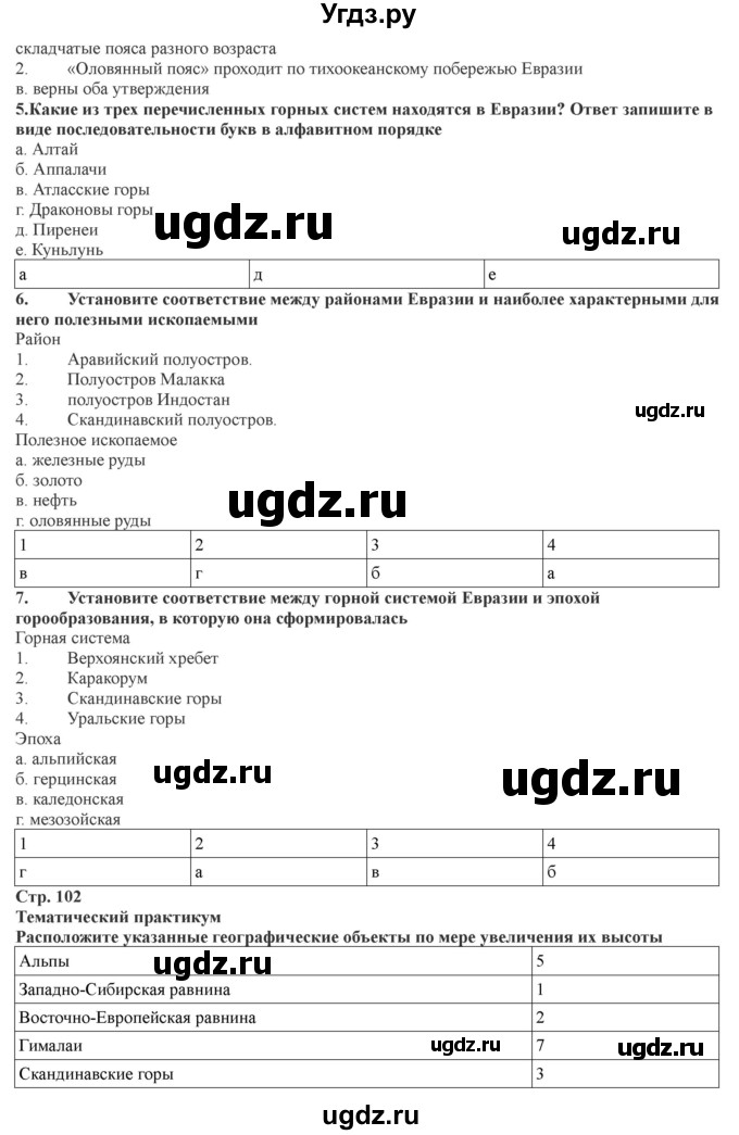 ГДЗ (Решебник) по географии 7 класс (рабочая тетрадь) Домогацких Е.М. / параграф номер / 50(продолжение 2)