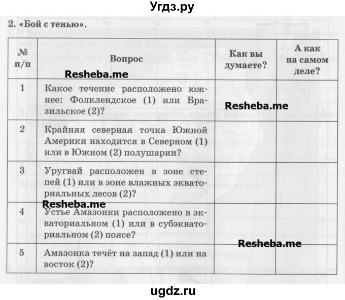 ГДЗ (Учебник) по географии 7 класс (рабочая тетрадь) Домогацких Е.М. / параграф номер / 40(продолжение 5)