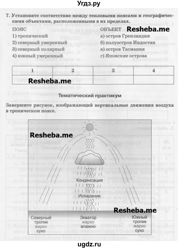 ГДЗ (Учебник) по географии 7 класс (рабочая тетрадь) Домогацких Е.М. / параграф номер / 7(продолжение 3)