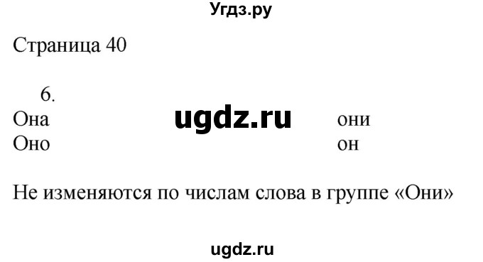 ГДЗ (Решебник) по русскому языку 3 класс (рабочая тетрадь к учебнику Канакиной) Тихомирова Е.М. / часть 2. страница номер / 40