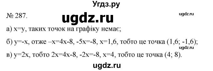 ГДЗ (Решебник) по алгебре 7 класс Цейтлiн О.I. / вправа номер / 287