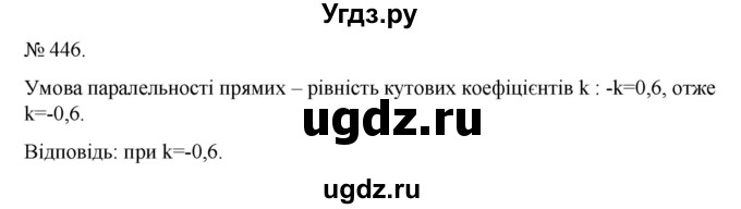 ГДЗ (Решебник) по алгебре 7 класс Цейтлiн О.I. / вправа номер / 446