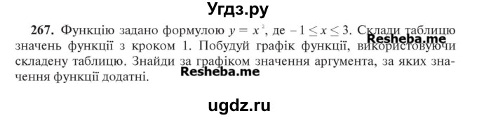 ГДЗ (Учебник) по алгебре 7 класс Цейтлiн О.I. / вправа номер / 267