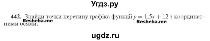 ГДЗ (Учебник) по алгебре 7 класс Цейтлiн О.I. / вправа номер / 442