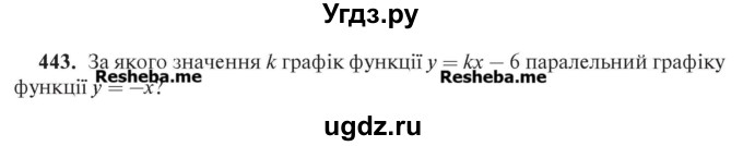 ГДЗ (Учебник) по алгебре 7 класс Цейтлiн О.I. / вправа номер / 443