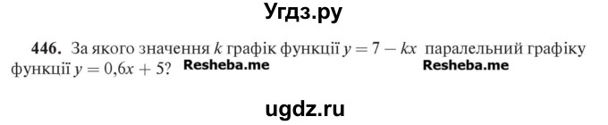 ГДЗ (Учебник) по алгебре 7 класс Цейтлiн О.I. / вправа номер / 446