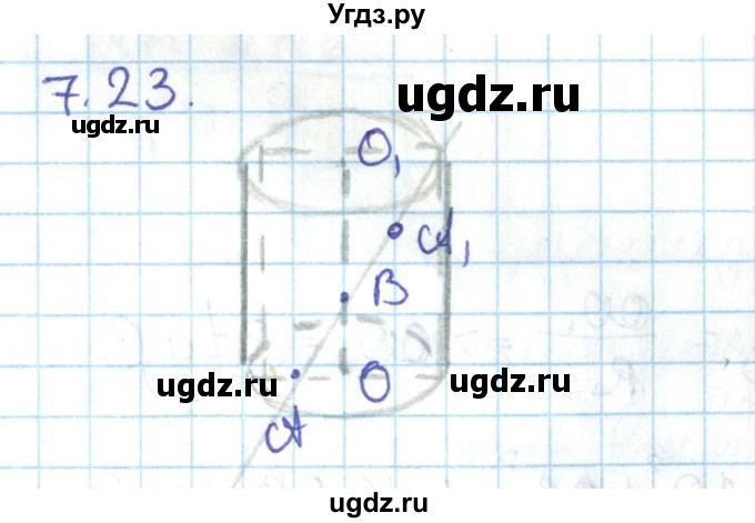 ГДЗ (Решебник) по геометрии 11 класс Мерзляк А.Г. / параграф 7 / 7.23