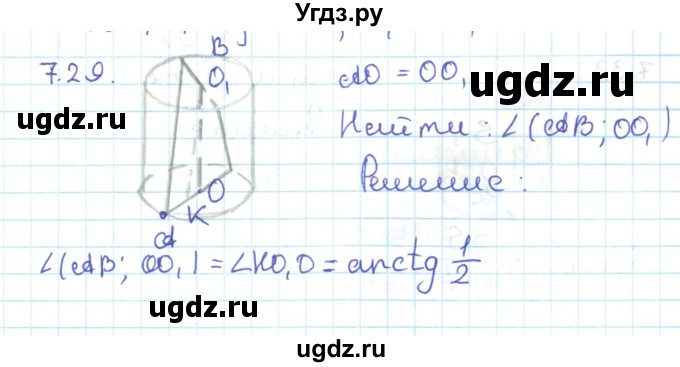 ГДЗ (Решебник) по геометрии 11 класс Мерзляк А.Г. / параграф 7 / 7.29
