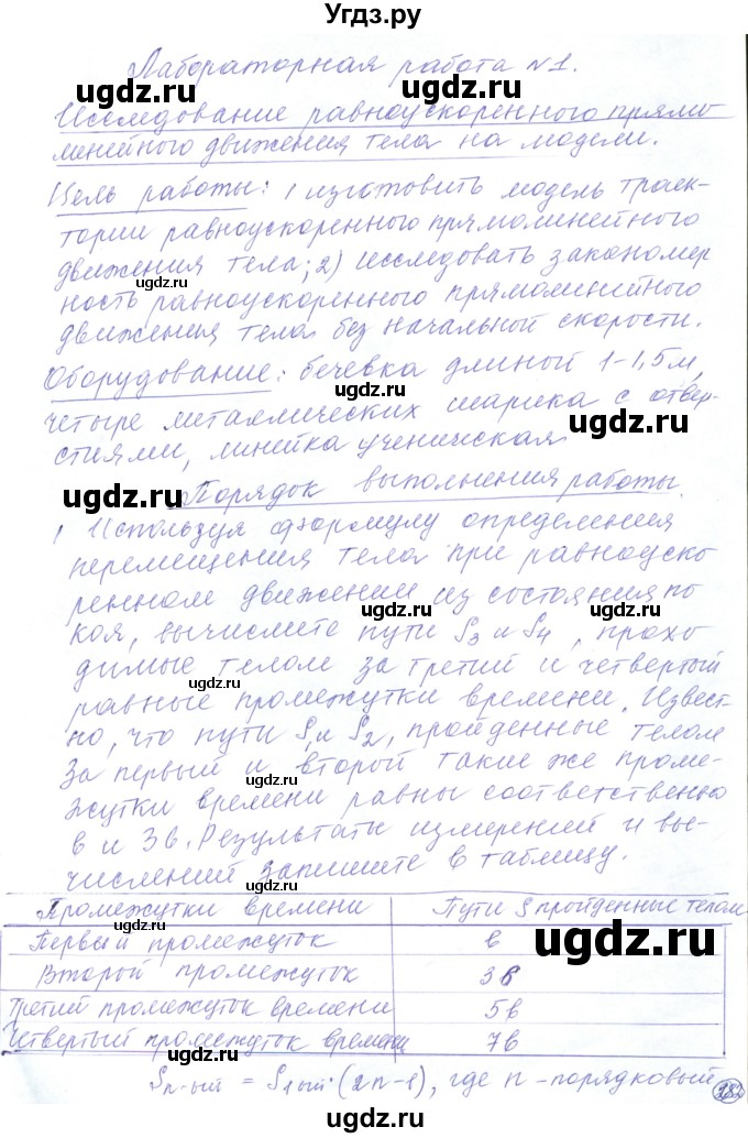 ГДЗ (Решебник) по физике 10 класс Хижнякова Л.С. / лабораторная работа номер / 1