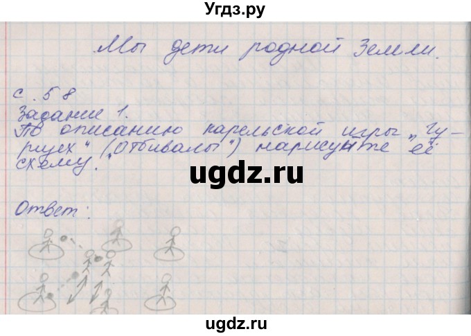 ГДЗ (Решебник) по окружающему миру 4 класс (рабочая тетрадь) Плешаков А.А. / часть 1. страница номер / 58