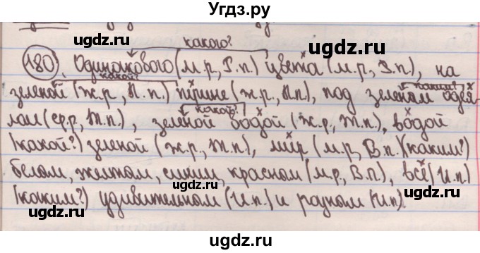 ГДЗ (Решебник) по русскому языку 4 класс Антипова М.Б. / часть 1 / упражнение-номер / 180