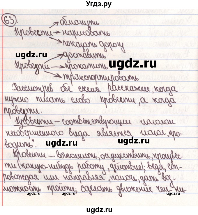 ГДЗ (Решебник) по русскому языку 4 класс Антипова М.Б. / часть 2 / упражнение-номер / 63